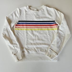 Crew Neck Color Stripe Sweatshirt